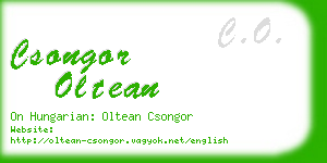 csongor oltean business card